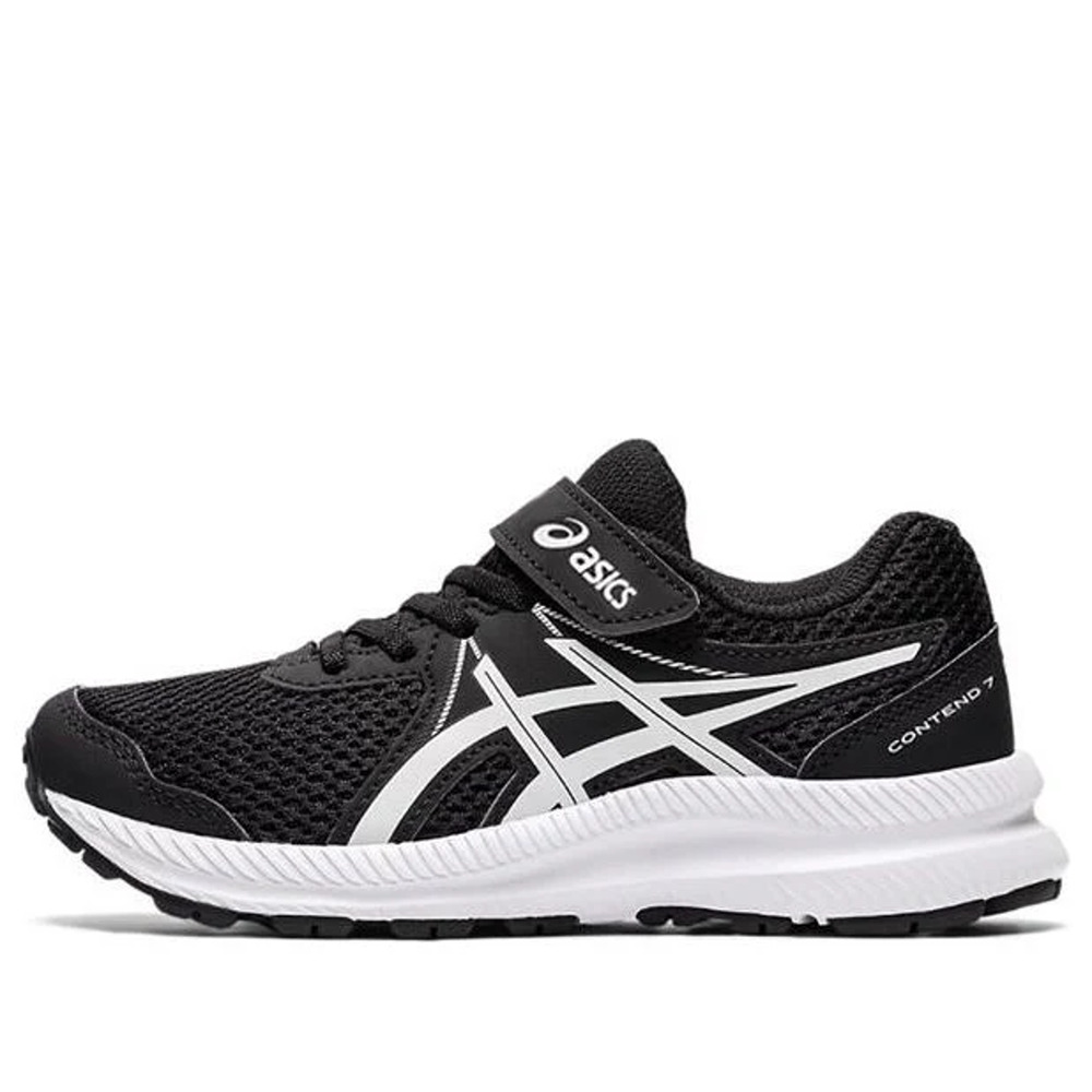 ASICS GEL-CONTEND 7 'BLACK WHITE' KIDS SHOES 19.5 CM